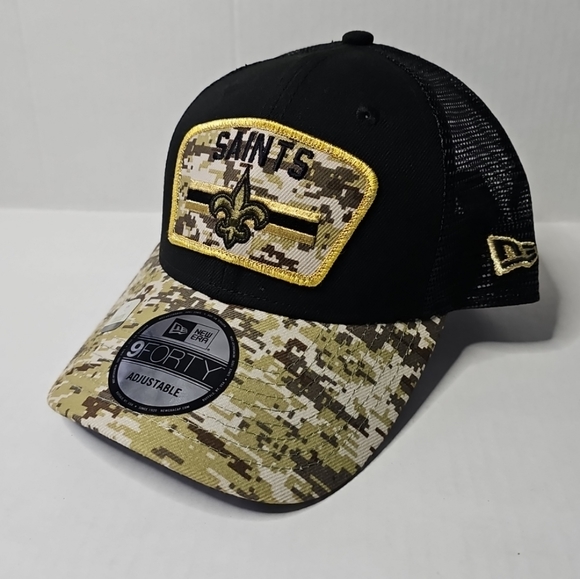 New Orleans Saints NFL Salute To Service New Era 9FORTY Men’s Snapback Hat Cap - Picture 1 of 6